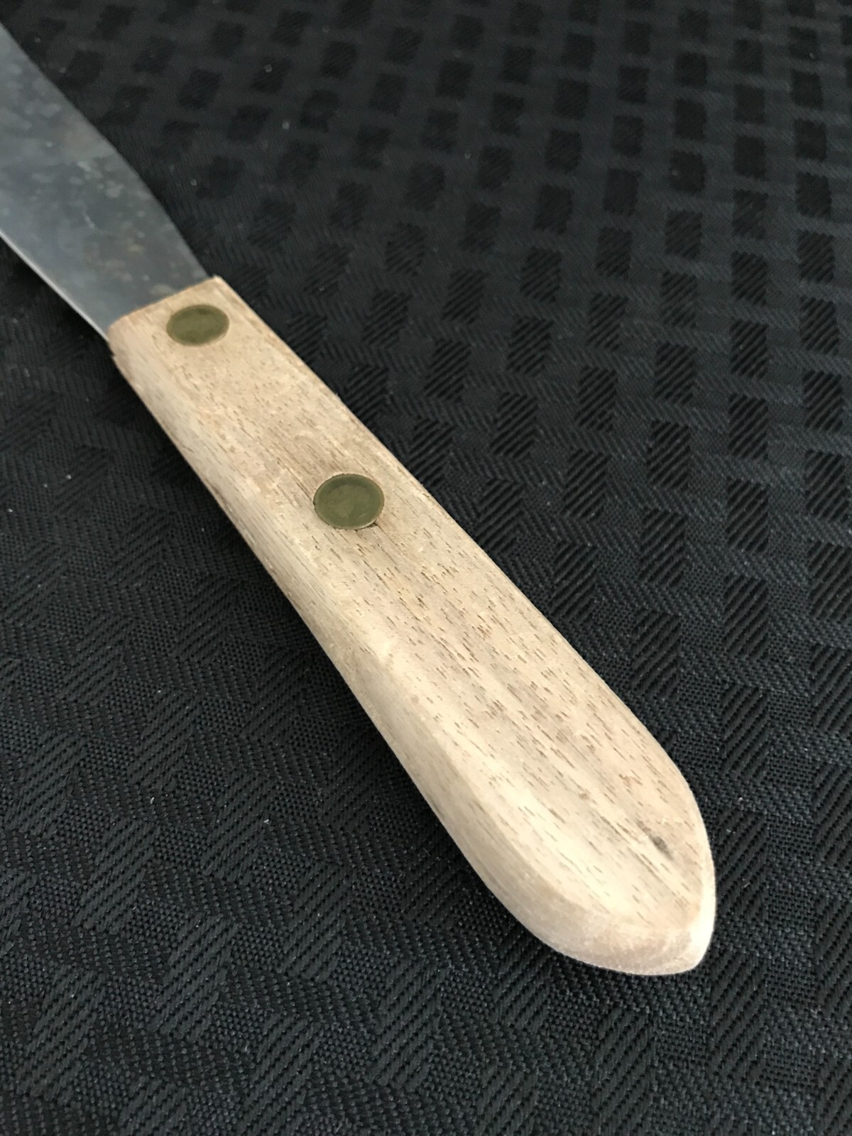 Lab Stainless Steel Spatula w/ Wood Handle 10-1/2” L x 1-1/8″ W with 6” Blade