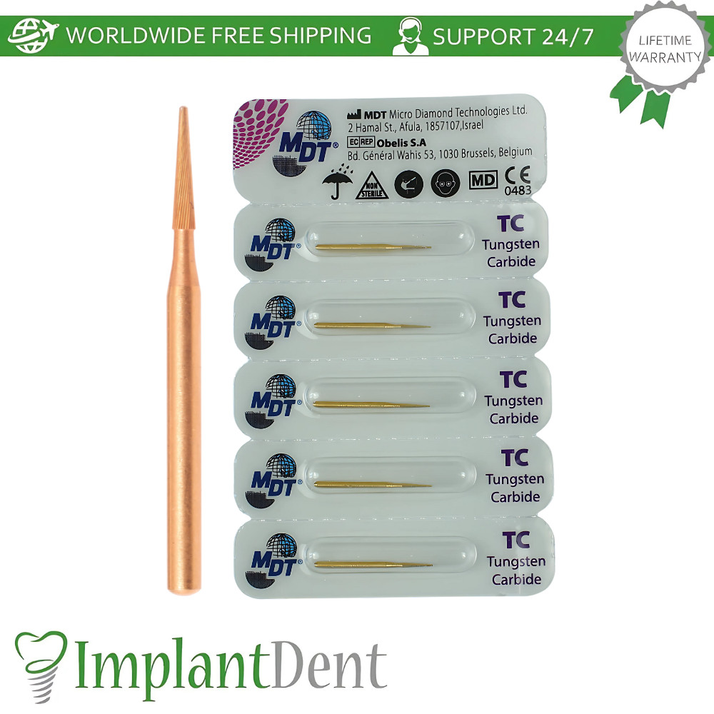 MDT Dental Fine Trimming & Finishing 30 Blades FG Carbide Burs Smooth Finish