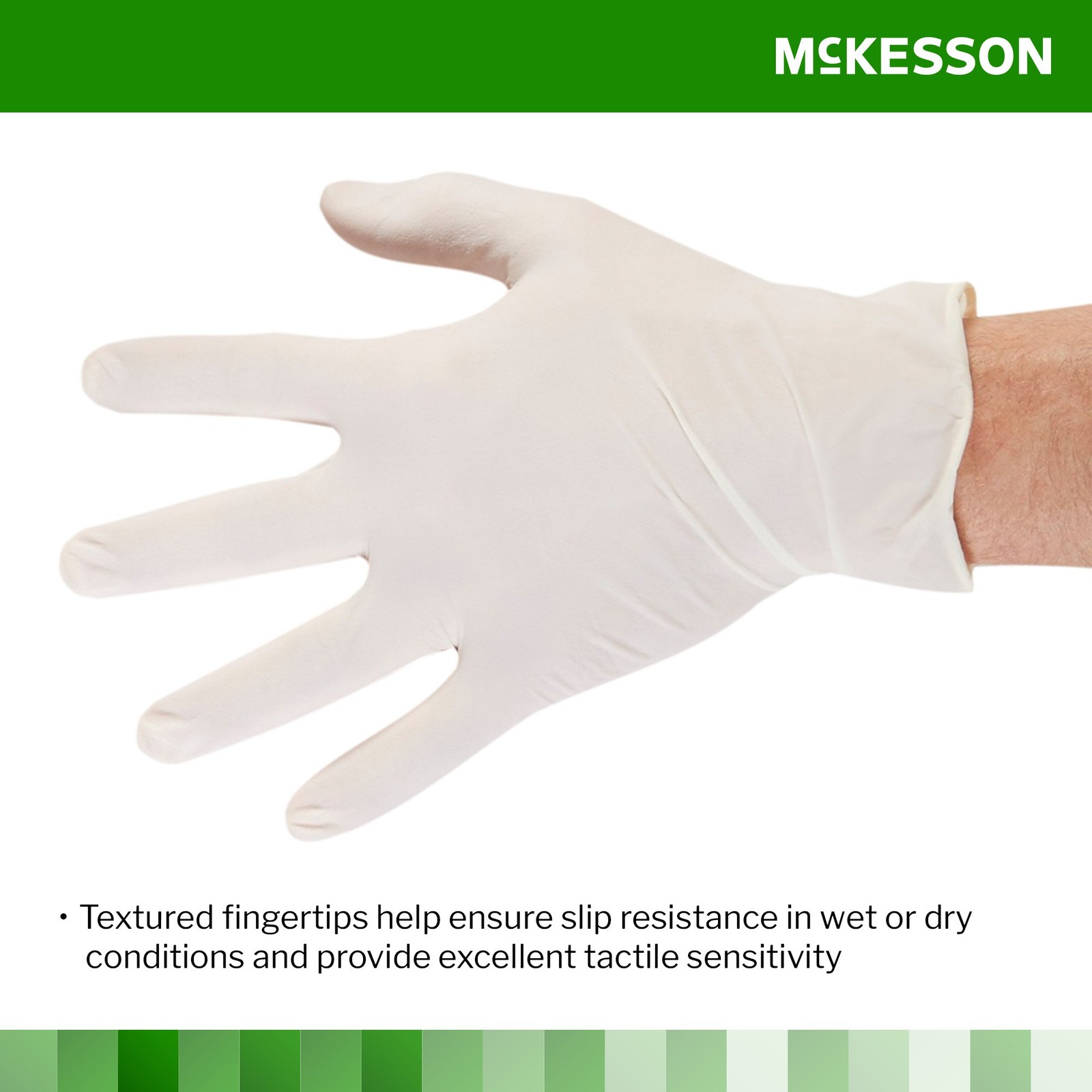 McKesson Confiderm CL Latex Exam Glove Standard Cuff Length X-SMALL 100 per Box