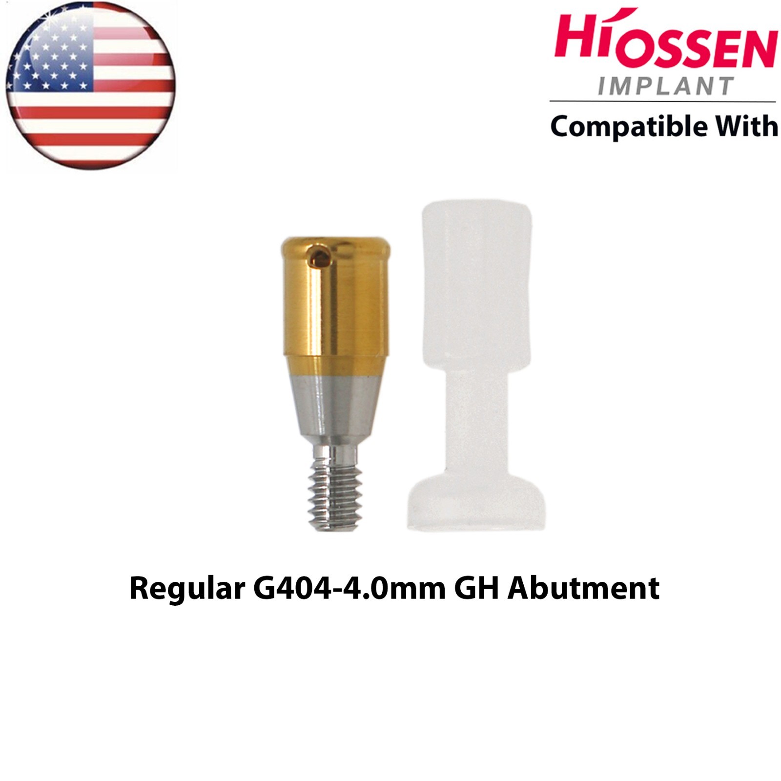 US Fits Hiossen Osstem Overdenture Locator Abutment Regular Mini & Male Caps Kit