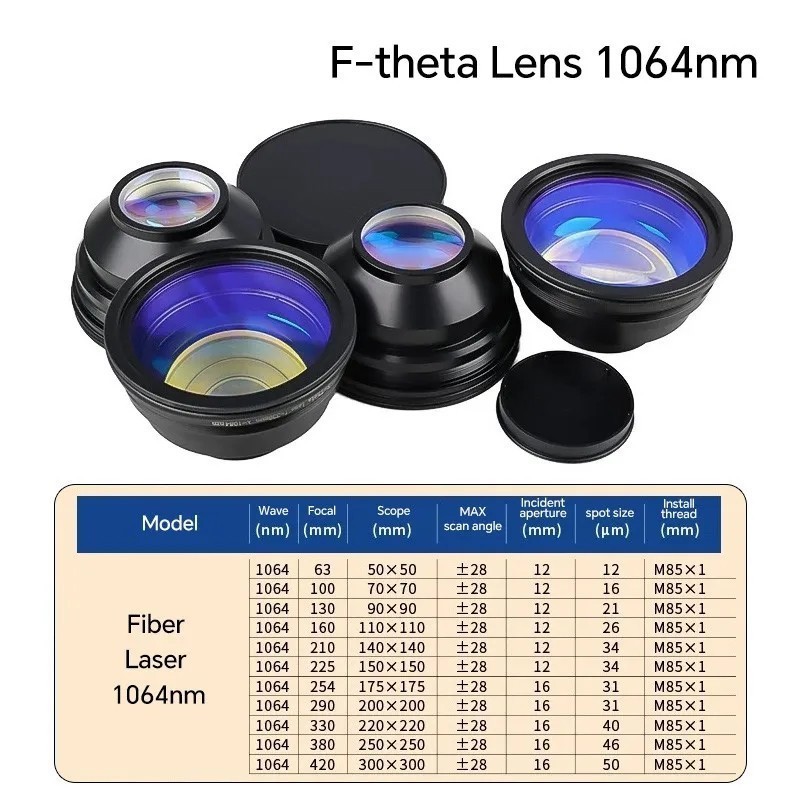 🔥 70/110/175/300mm M85 Thread Scan Field F-theta Scan Lens For 1064nm Laser