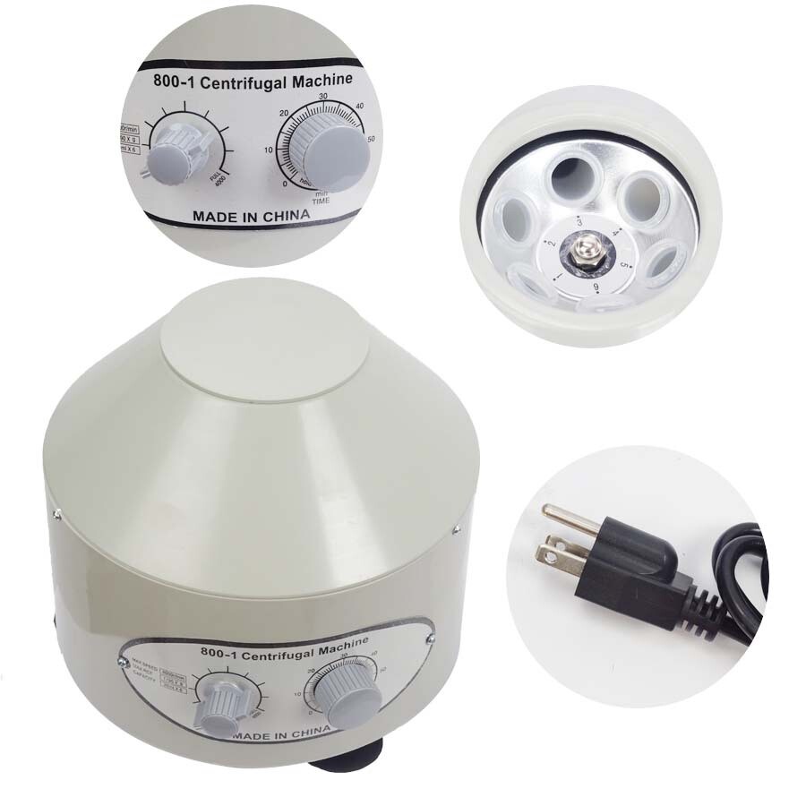 Lab Electric Centrifugal Machine Lower-Speed with Timer 0-60min (0-4000 RPM) USA