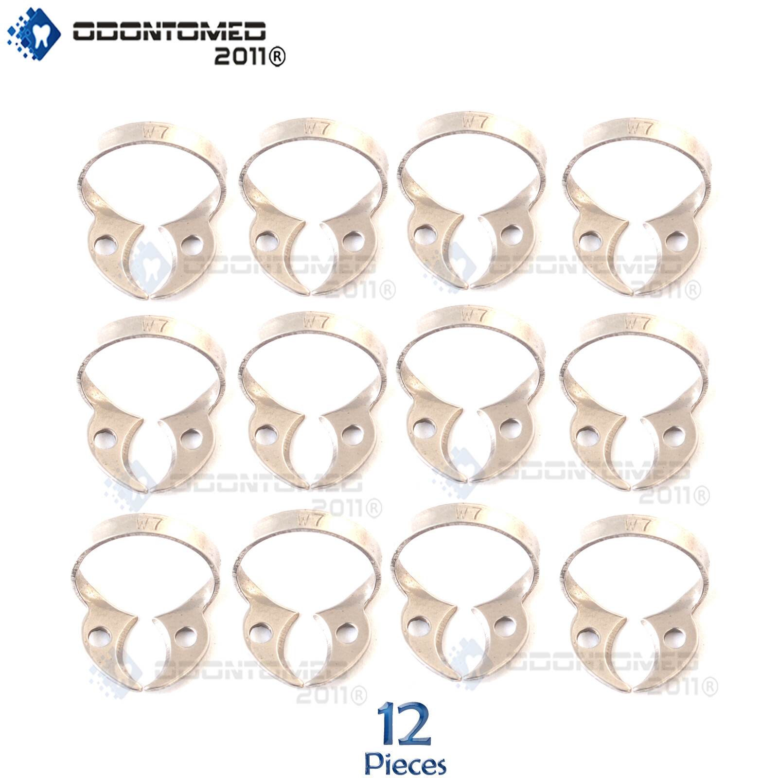 12 Endodontic Rubber Dam Clamp #W7 Surgical Dental Instruments