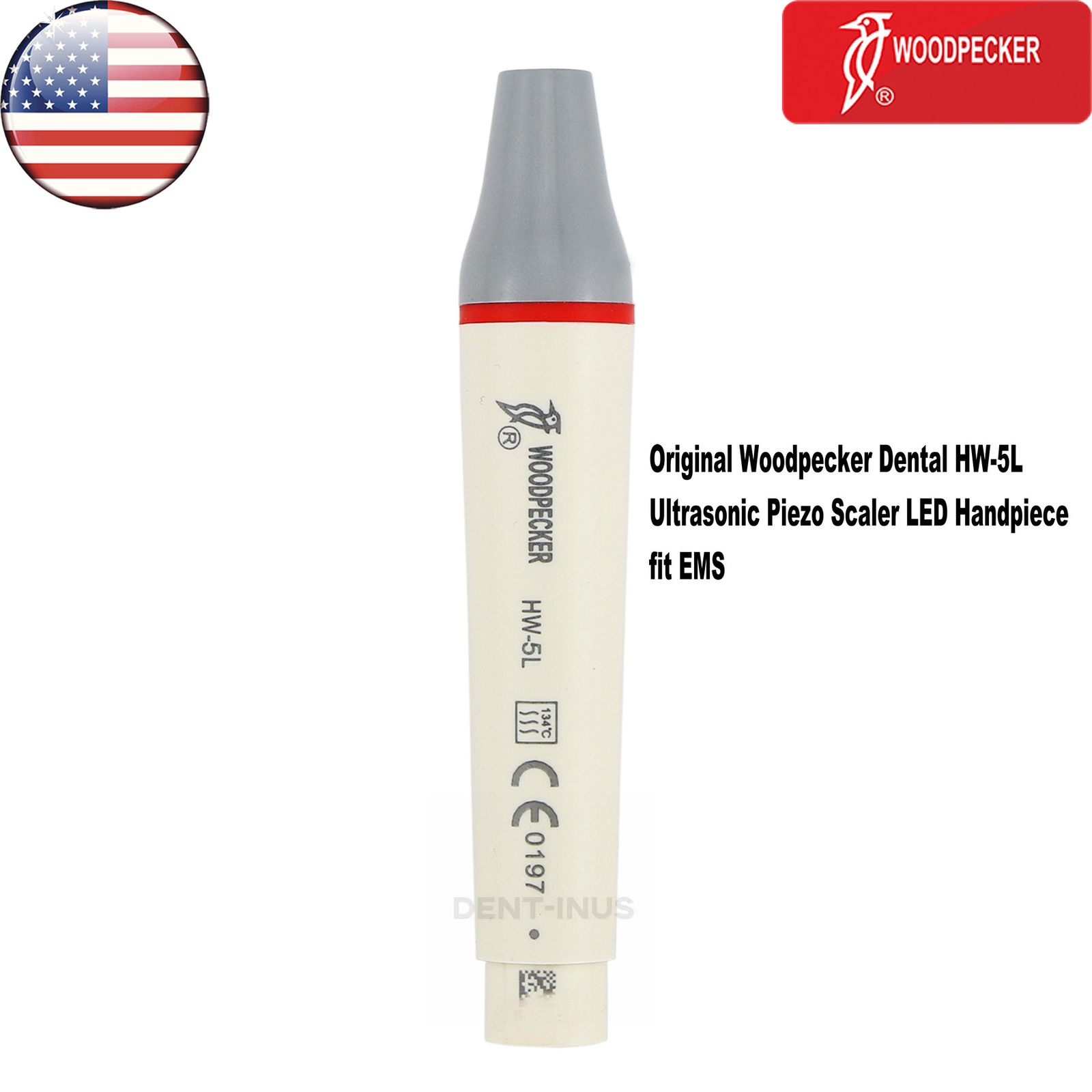 Original Woodpecker Dental Ultrasonic Piezo Scaler LED Handpiece HW-5L fits EMS