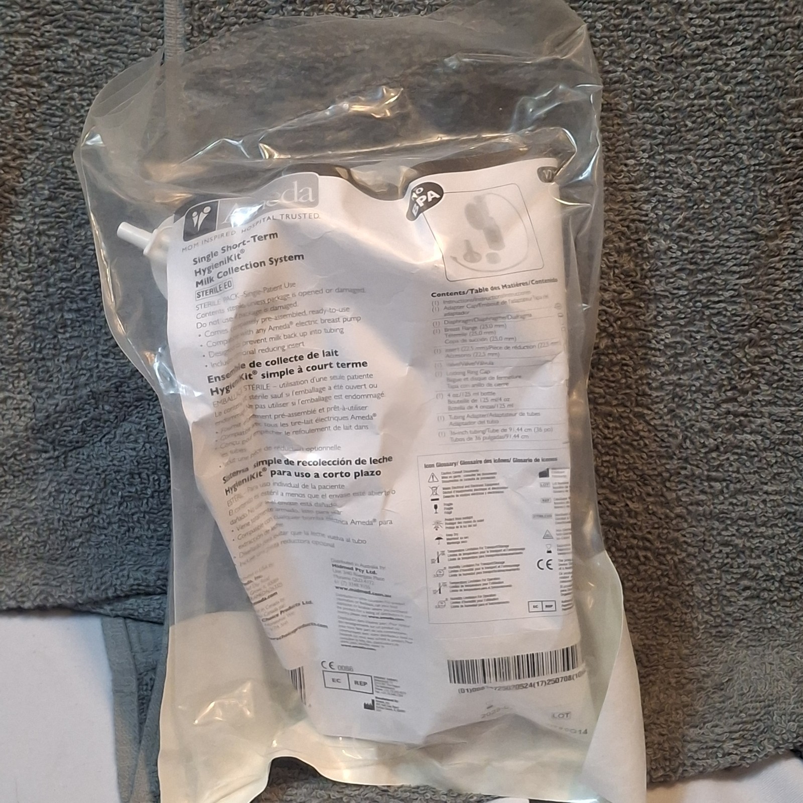 Ameda 17105 Single Short-Term HygieniKit Milk Collection System