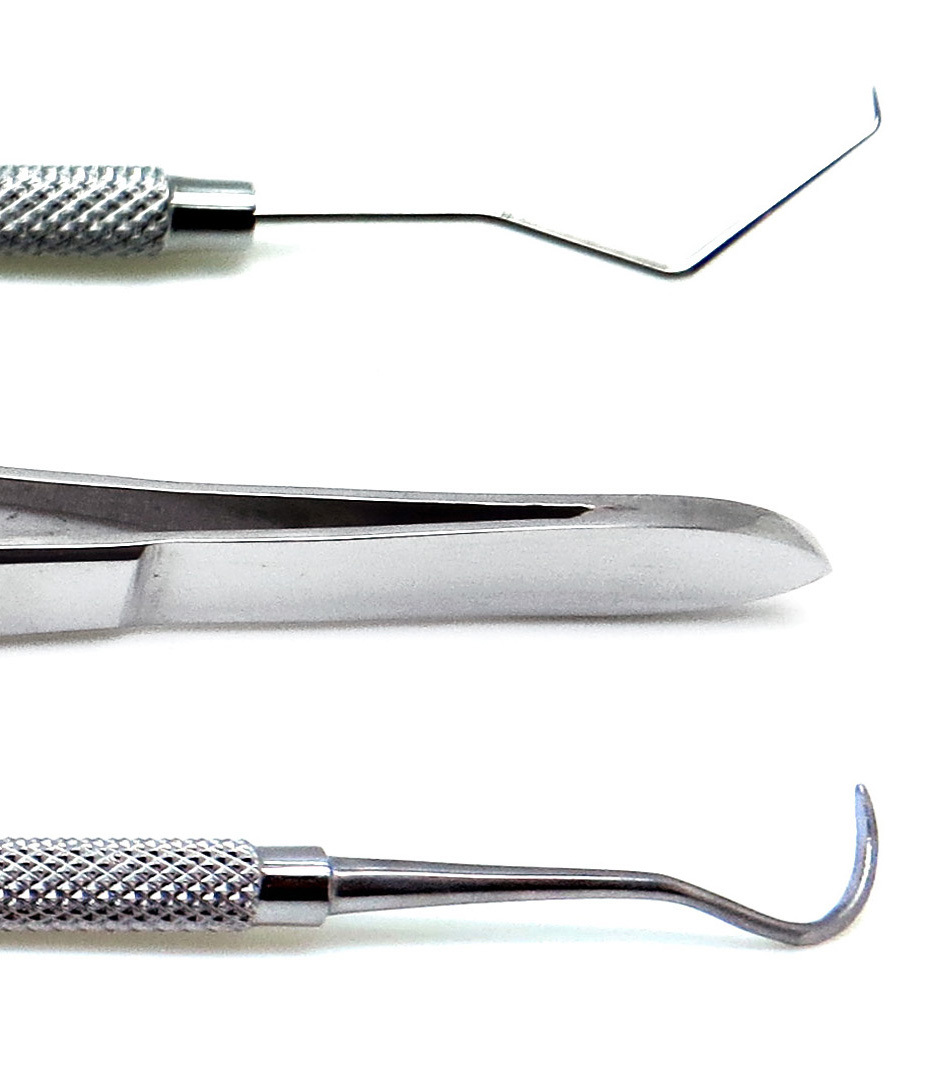 40 Pcs Dental Examination Pro Set Explorer 23/17 Sickle Scaler Tweezer Mirror 5