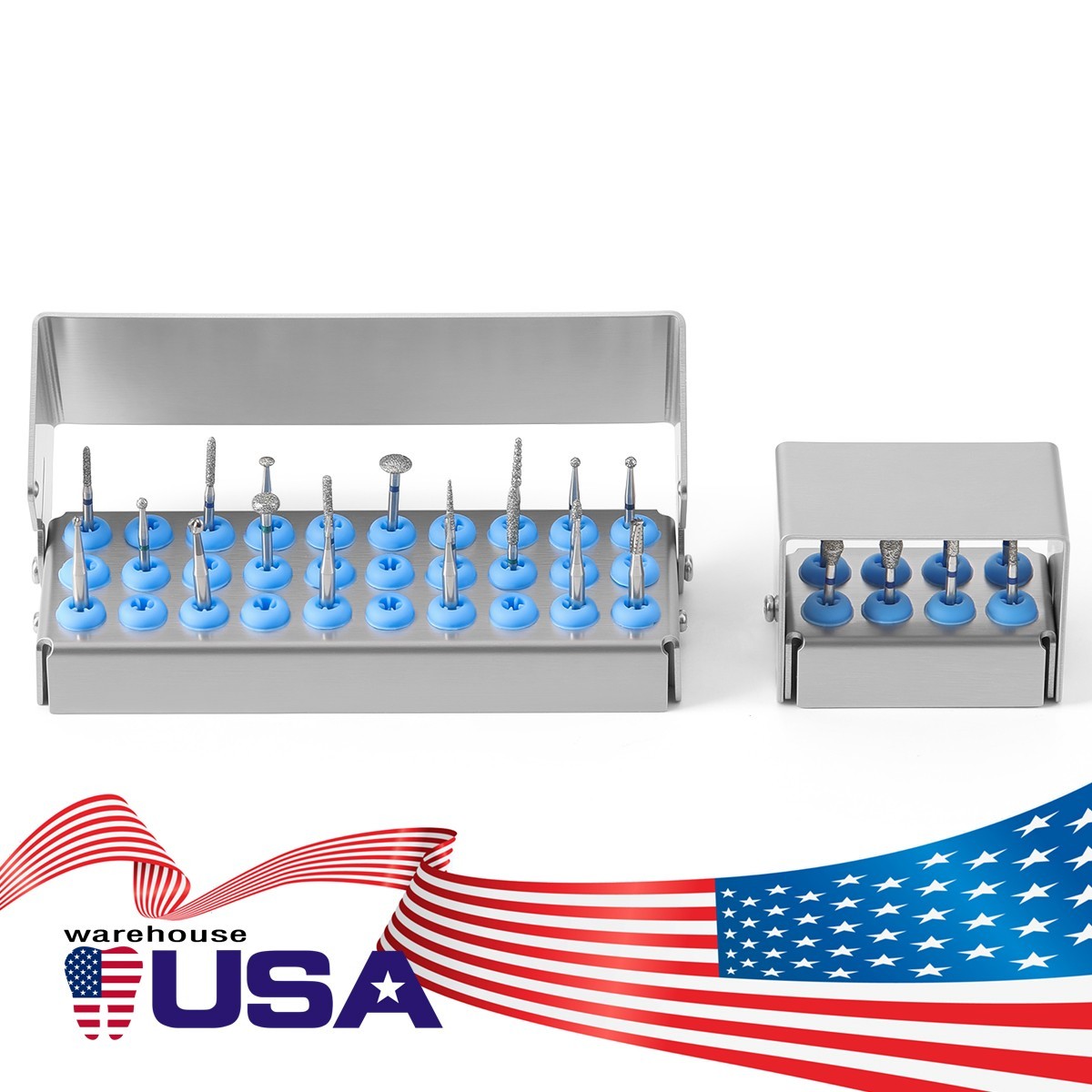 8/30Hole Dental Autoclave Bur Holder Block Disinfection Sterilizer for FG/CA Bur