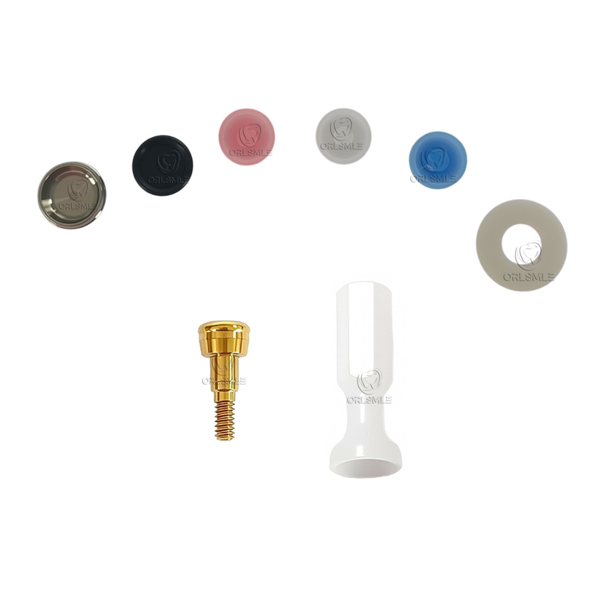 Locator abutment set full Set fit to 3i (Certain)-3.25/3.4 GH1-6mm