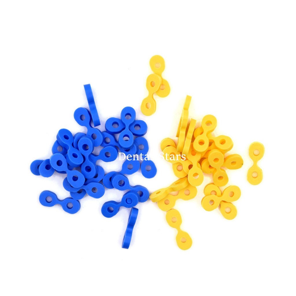 40Pcs Dental Wedges Elastic Rubber Teeth Separator Wedge Fixation For Tooth Gap