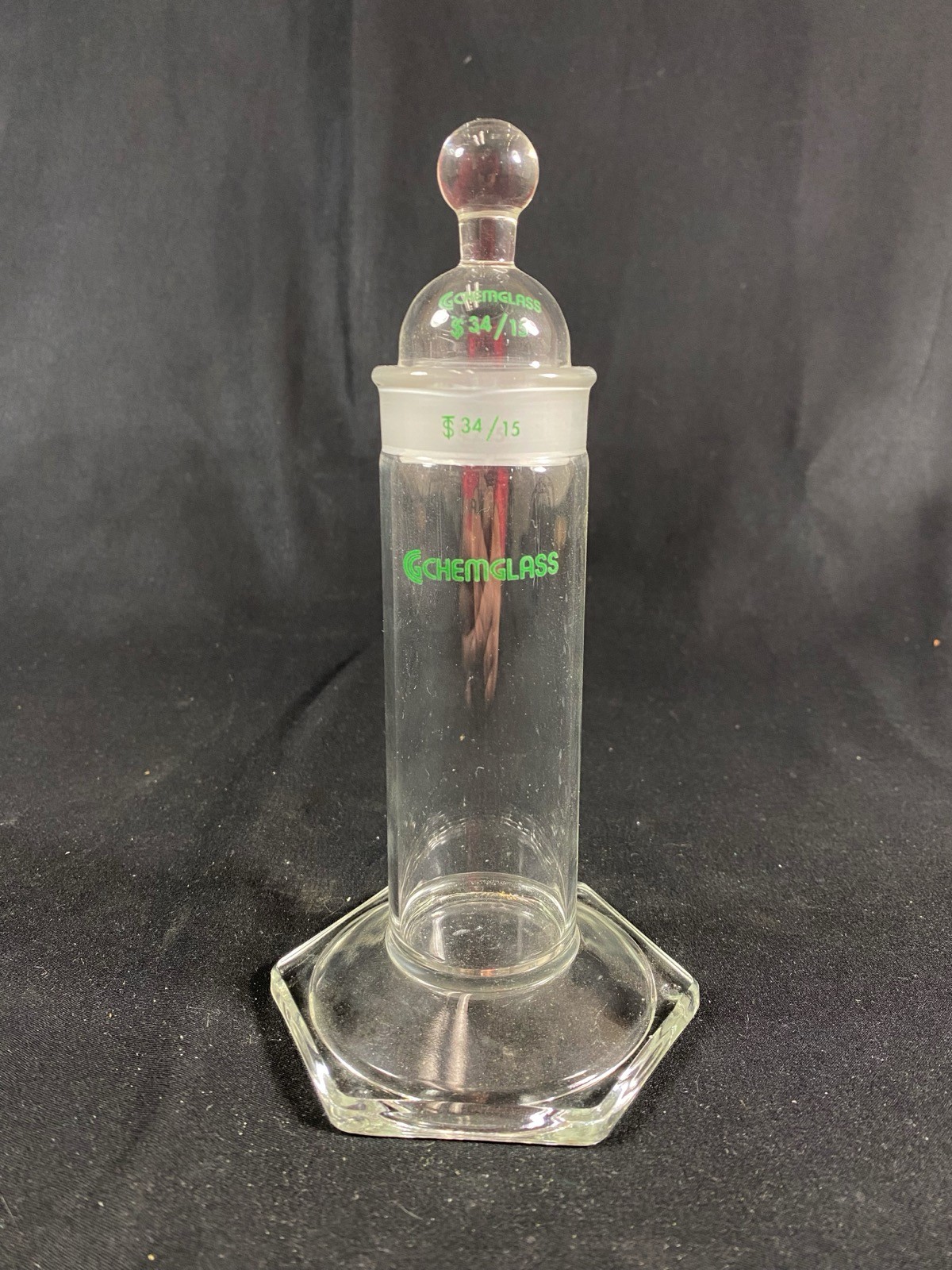 CHEMGLASS Cylindrical TLC Developing Chamber Complete #34/15 Joint CG-1181-01