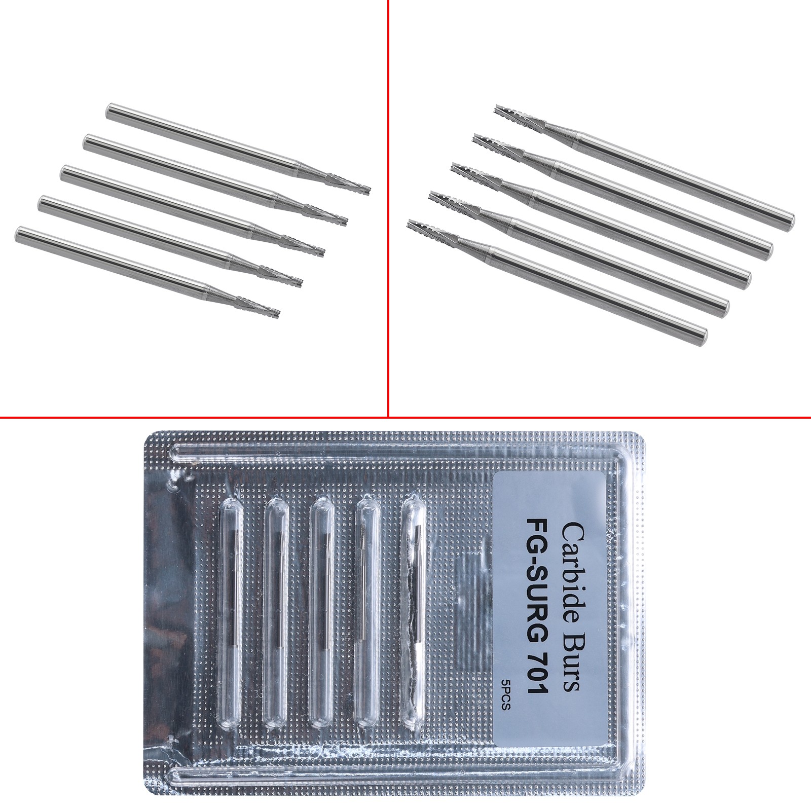 Dental Surgical Burs 25mm Carbide Bur Friction Grip FG Tapered Fissure Bur po