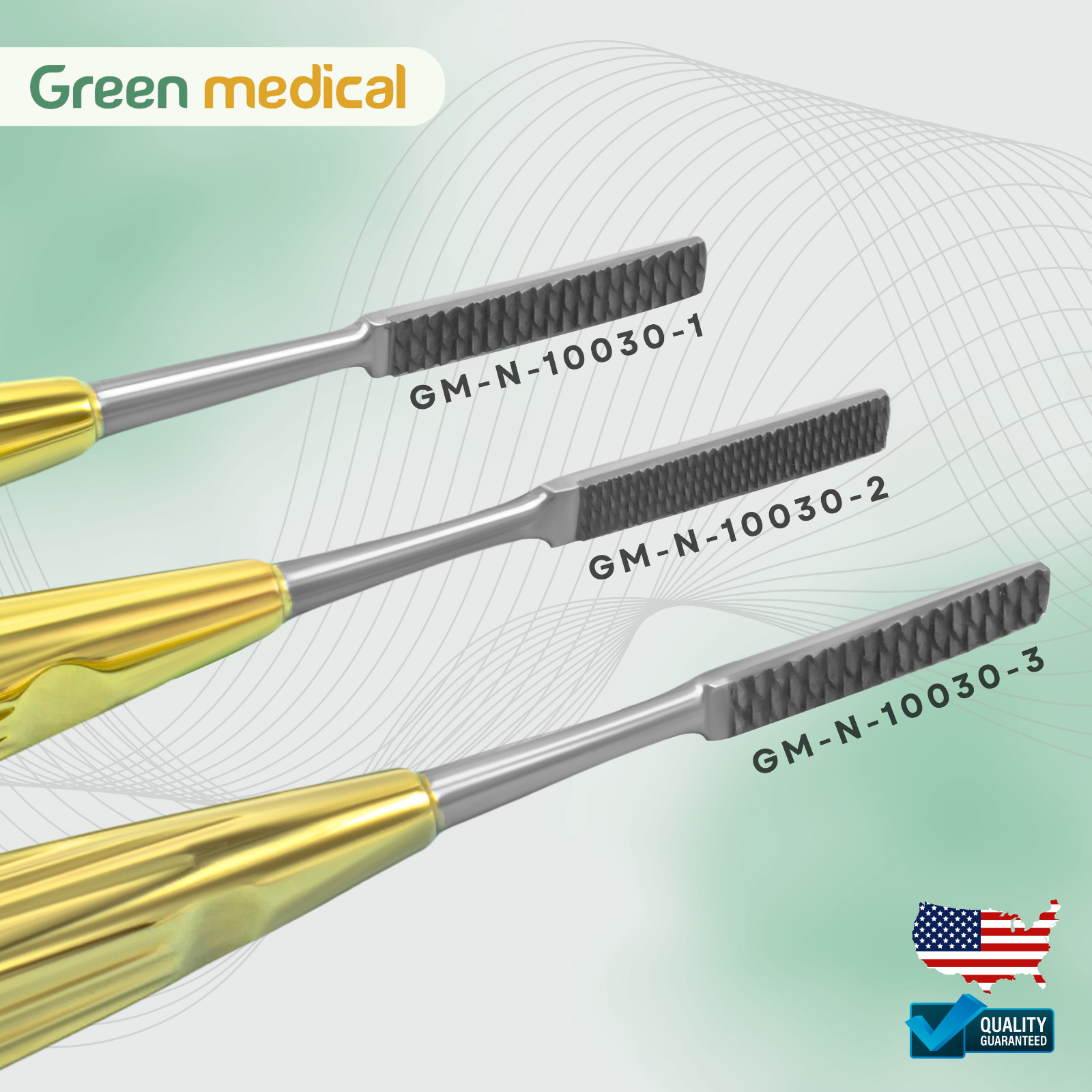 Parkes Nasal Rasp Set T/C – ENT Rhinoplasty Plastic Surgery Instruments