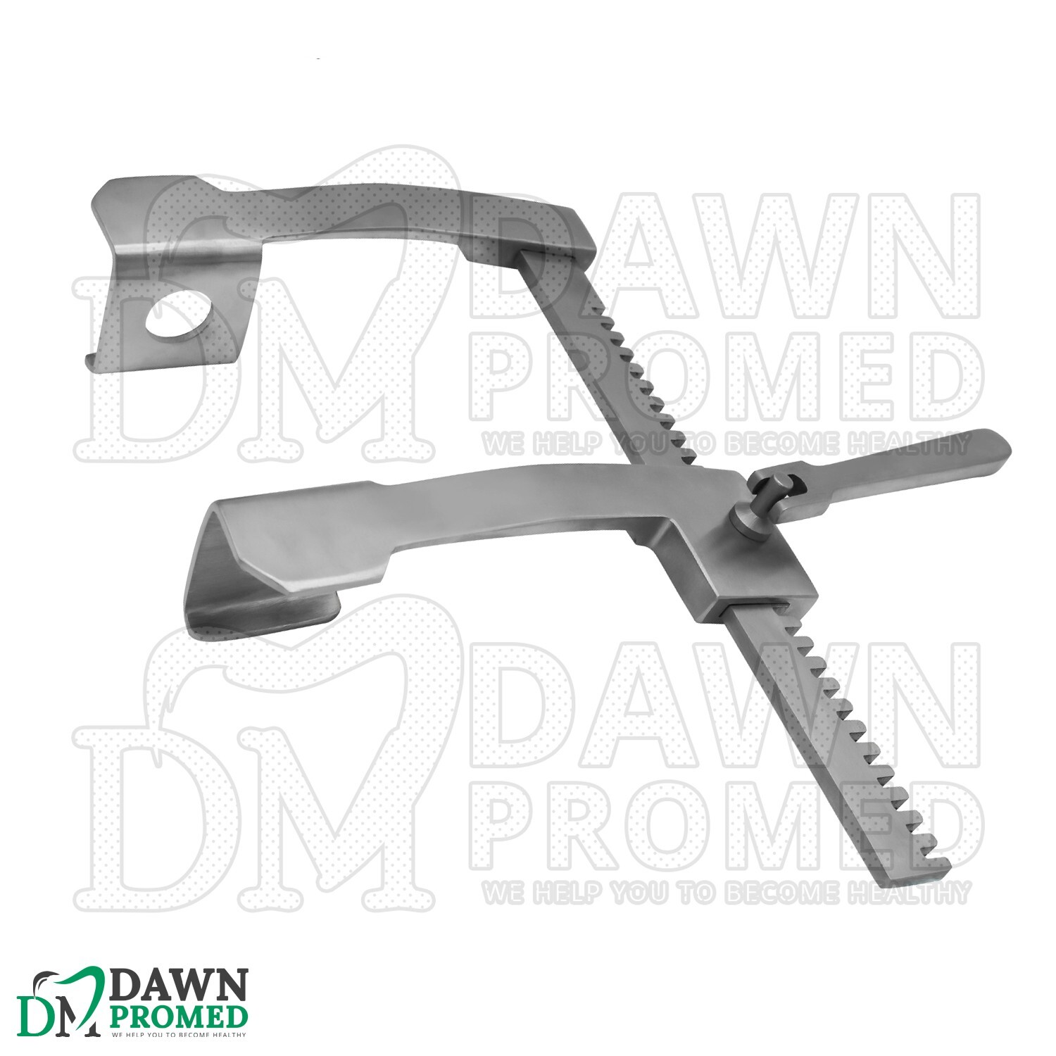 Baby Finochietto Rib Spreader Curved 18mmx20mmx75mm Veterinary Instrument