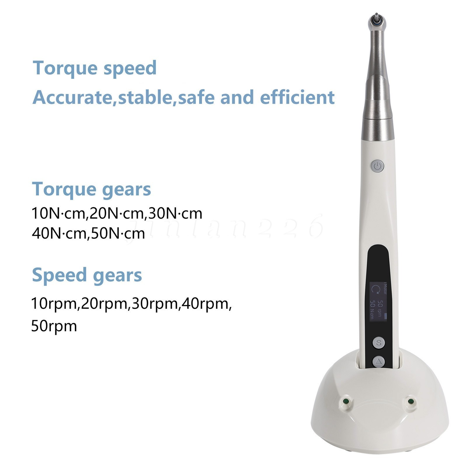 Dental Cordless Implant Electric Torque Wrench Handpiece Tool Driver 360° Rotate