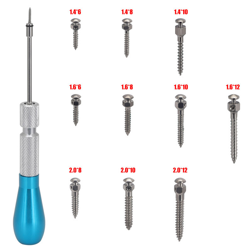 10pcs Dental Orthodontic Screws Micro Implants Mini Screw Self-Drilling 10 Sizes