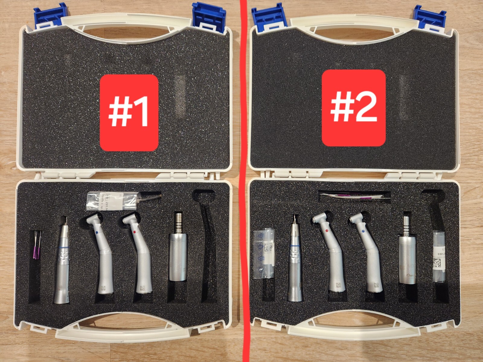 Bien Air Electric Dental Handpiece Set: MX2 Motor/HP 1:1/EVO15 1:1L/1:5L (Set#2)