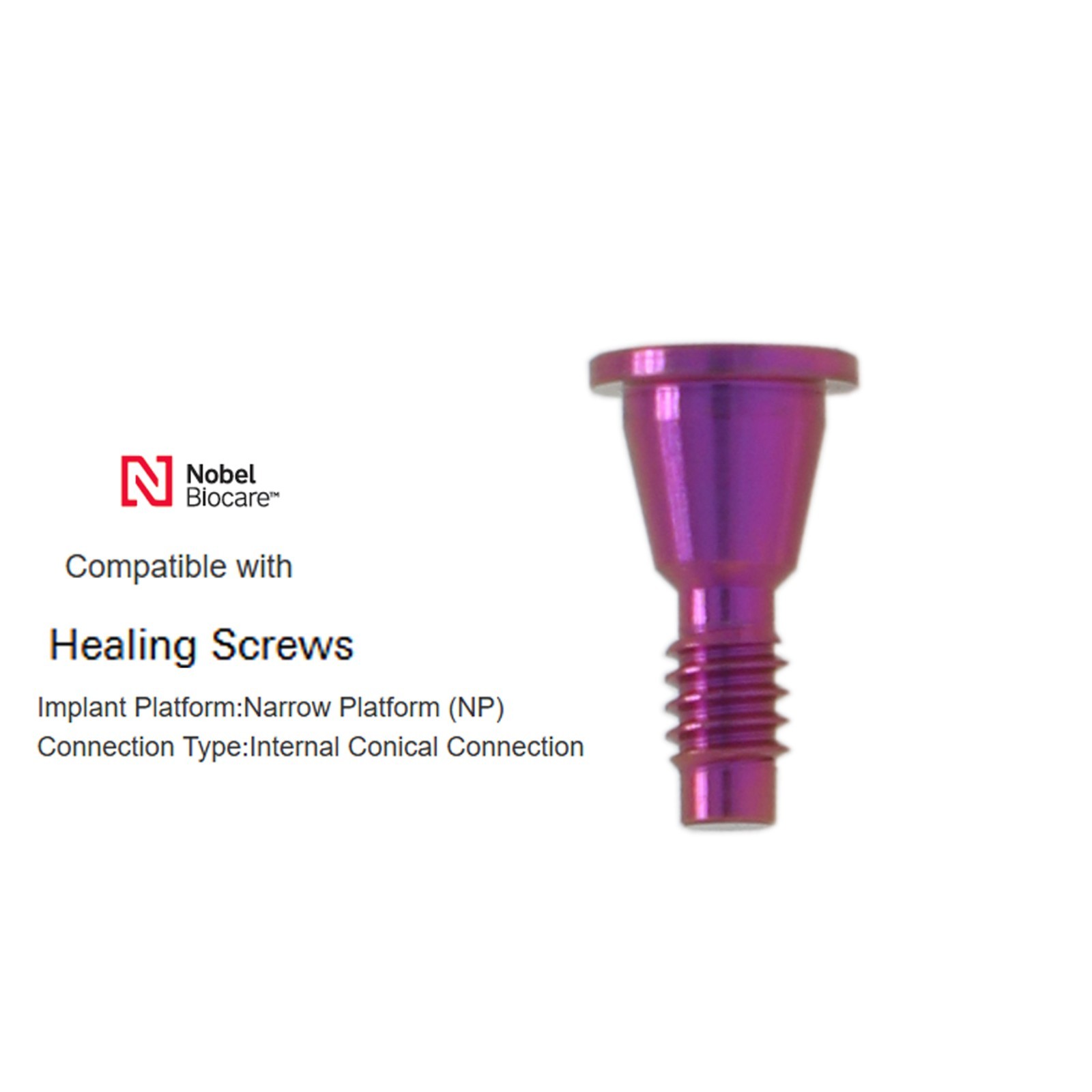 US Nobel Biocare Compatible Implant Cover Screw Conical Connection NP/RP Dental