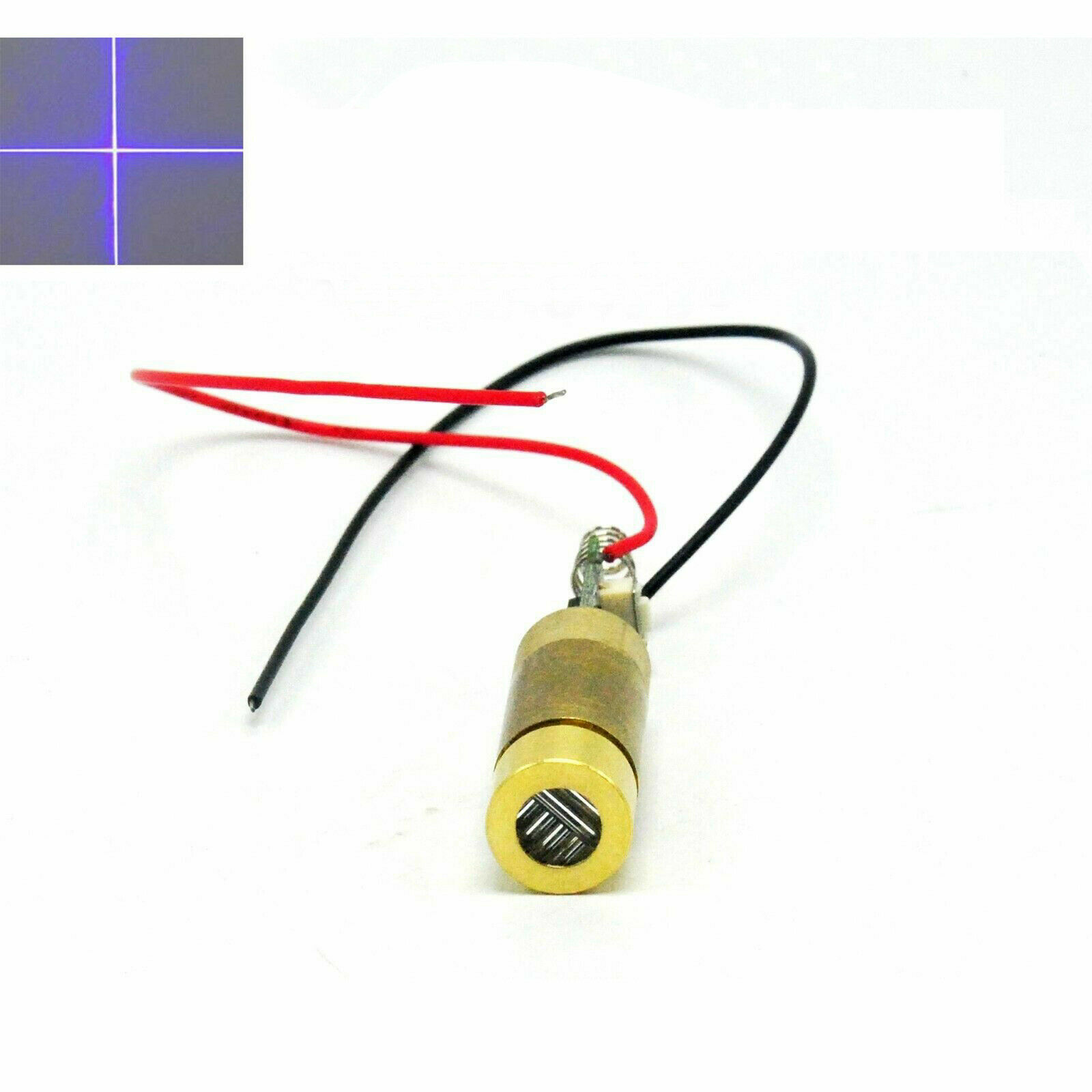 Brass 405nm 20mW Purple Violet/Blue Dot/Cross Laser Diode Module 3.7V-4.2V