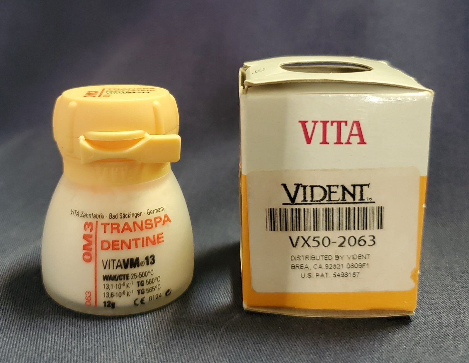 Porcelain Dental Vita VM 13 Porcela OM3 4 Bottles (12 gm) , Transpa Dentine