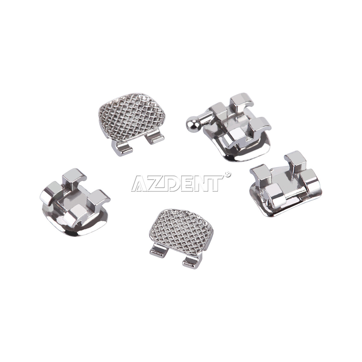 Dental Orthodontic Brackets Brace Mini Roth MBT Slot 022/018 Hooks 345 Mesh Base