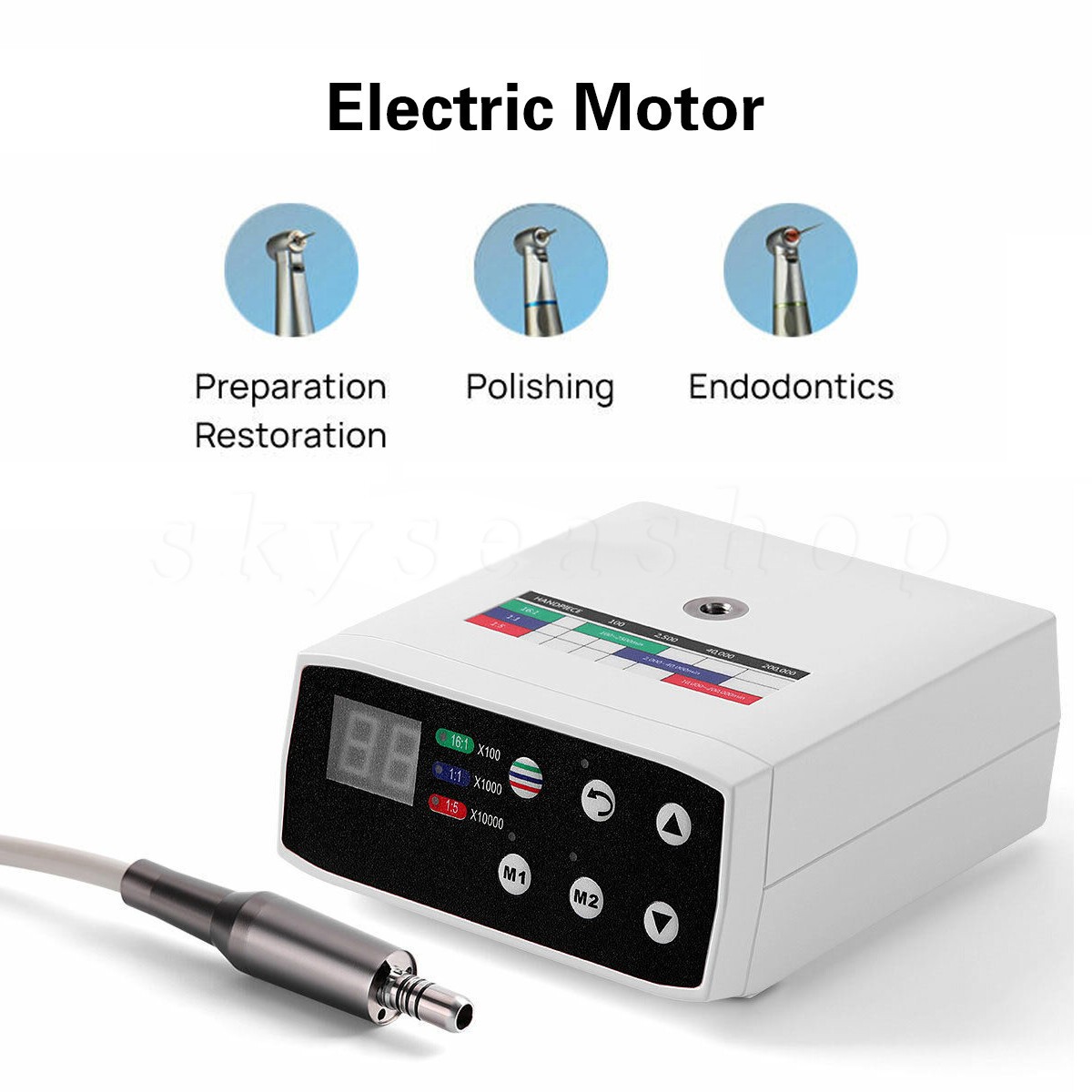 Dental Brushless LED Electric Micro Motor For NSK E-Type 1:1/16:1/1:5 Handpiece