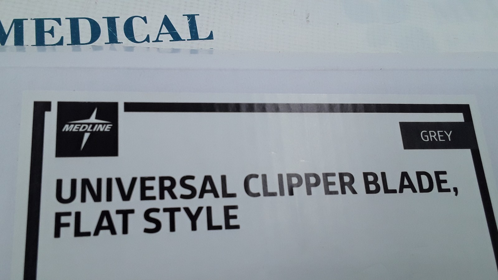 Medline Universal Clipper Blade Flat Style Grey Box of 49 REF UBLADEFL