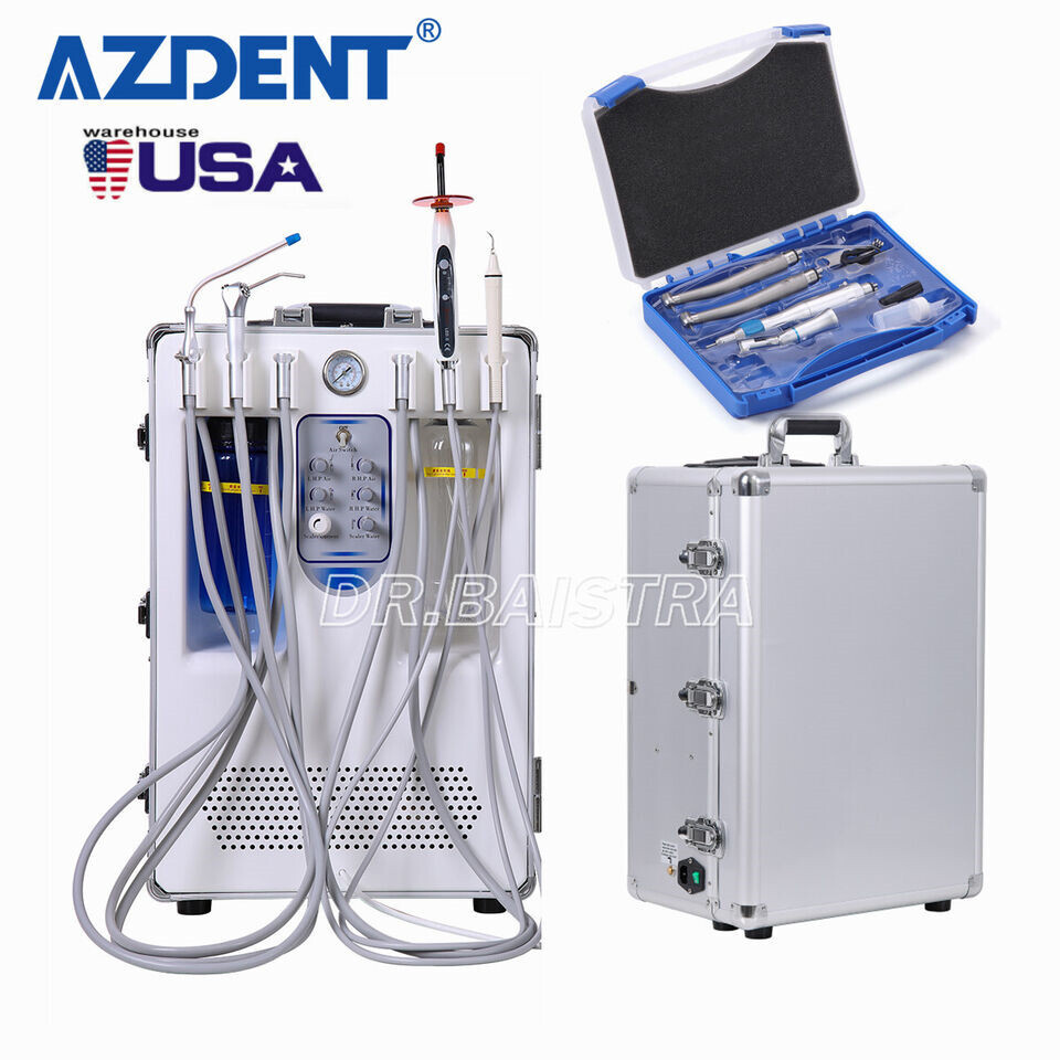 Portable Dental Delivery Unit With Curing Light Ultrasonic Scaler/ Handpiece Kit