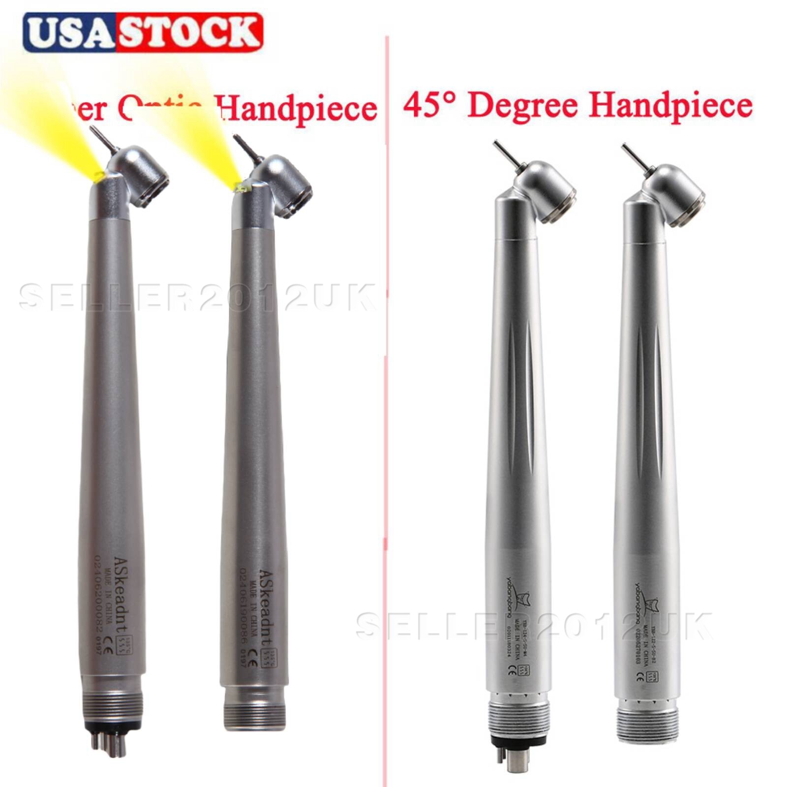 NSK Style Dental Surgical 45° Degree LED High Speed Handpiece Turbine 2/4Hole SK