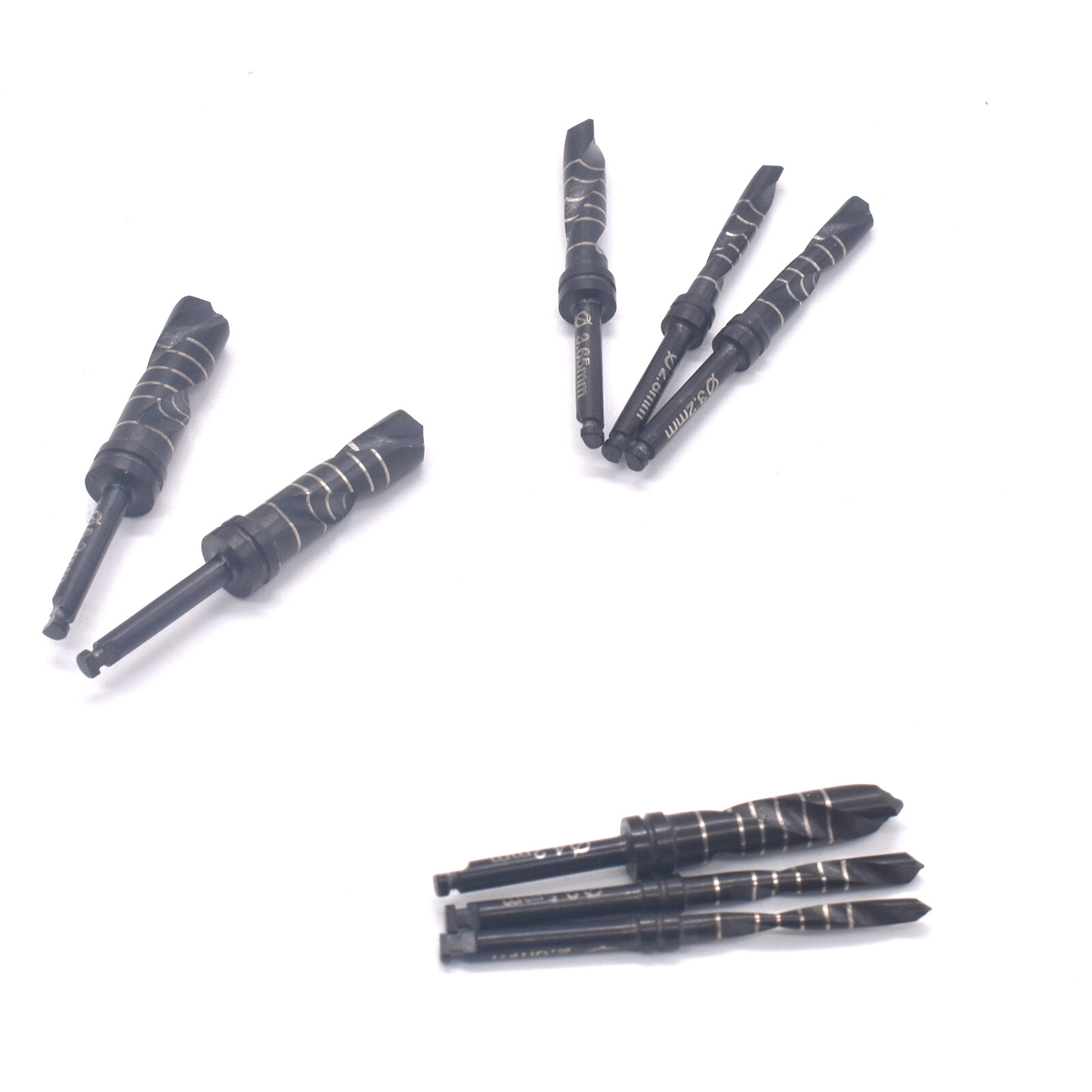 1Pc Black Dental Drills Implant Conical Drills Titanium Coated 2.0 mm – 5.2 mm