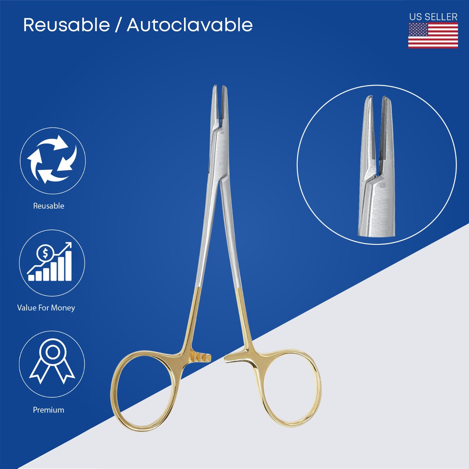 Webster Needle Holder 13cm T/C Tip Stainless Steel Surgical Instruments