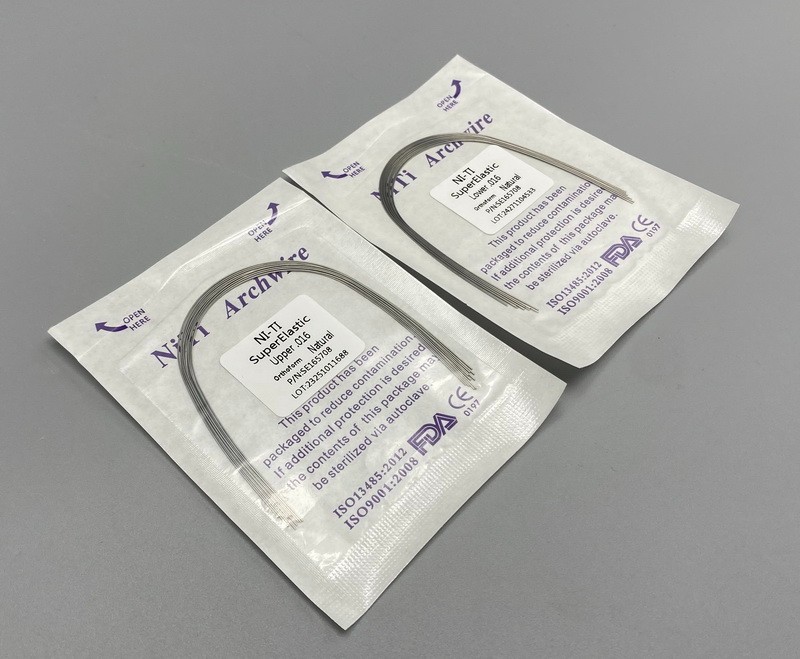 Dental Orthodontic Arch Wire Super Elastic Niti Round Rectangular Natural Form