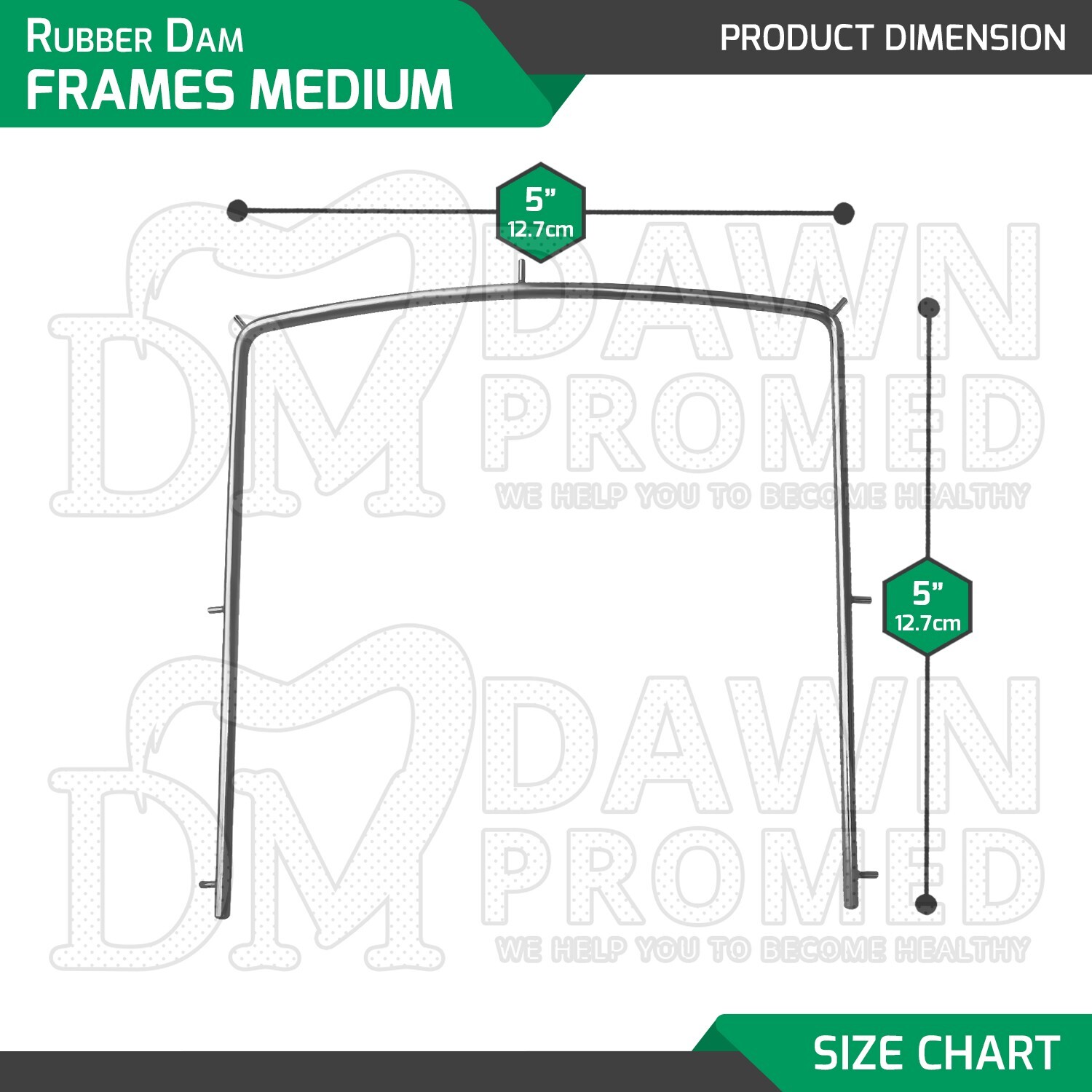 Rubber Dam Frame Medium 5×5″ Sheet Holder Orthodontic Dental Instrument German G