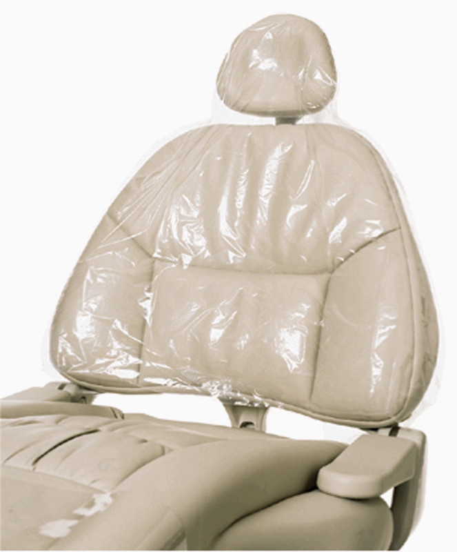 Dental Chair Sleeves / Half Chair 27.5″ x 24″ Clear – Box of 225 – By Defend