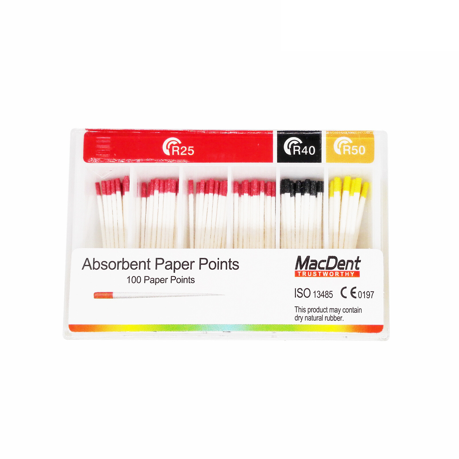 MACDENT Dental R25 R40 R50 Dental Gutta Percha Points For VDW Niti Files