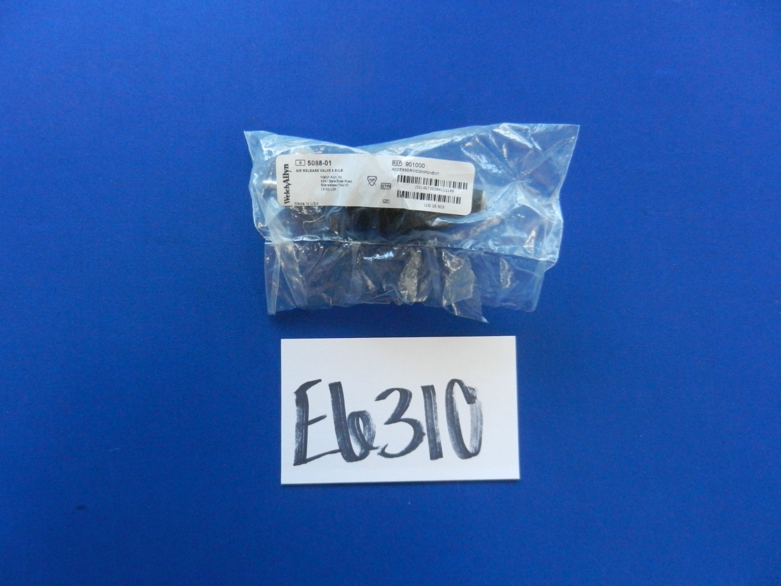 E6310 ***NEW*** Welch Allyn 5088-01 Air Release Valve & Bulb