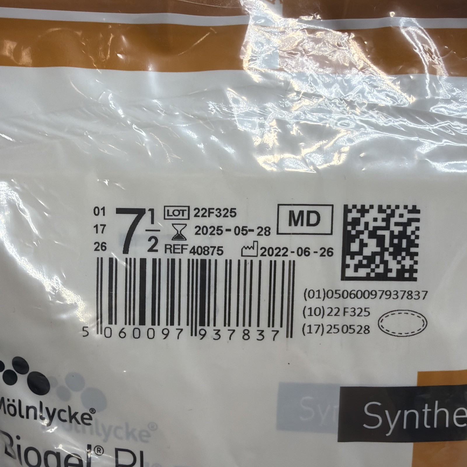 Biogel PI Surgical Gloves Sterile PF Molnlycke, *18 Pair* Size: 7.5 *See Dates*