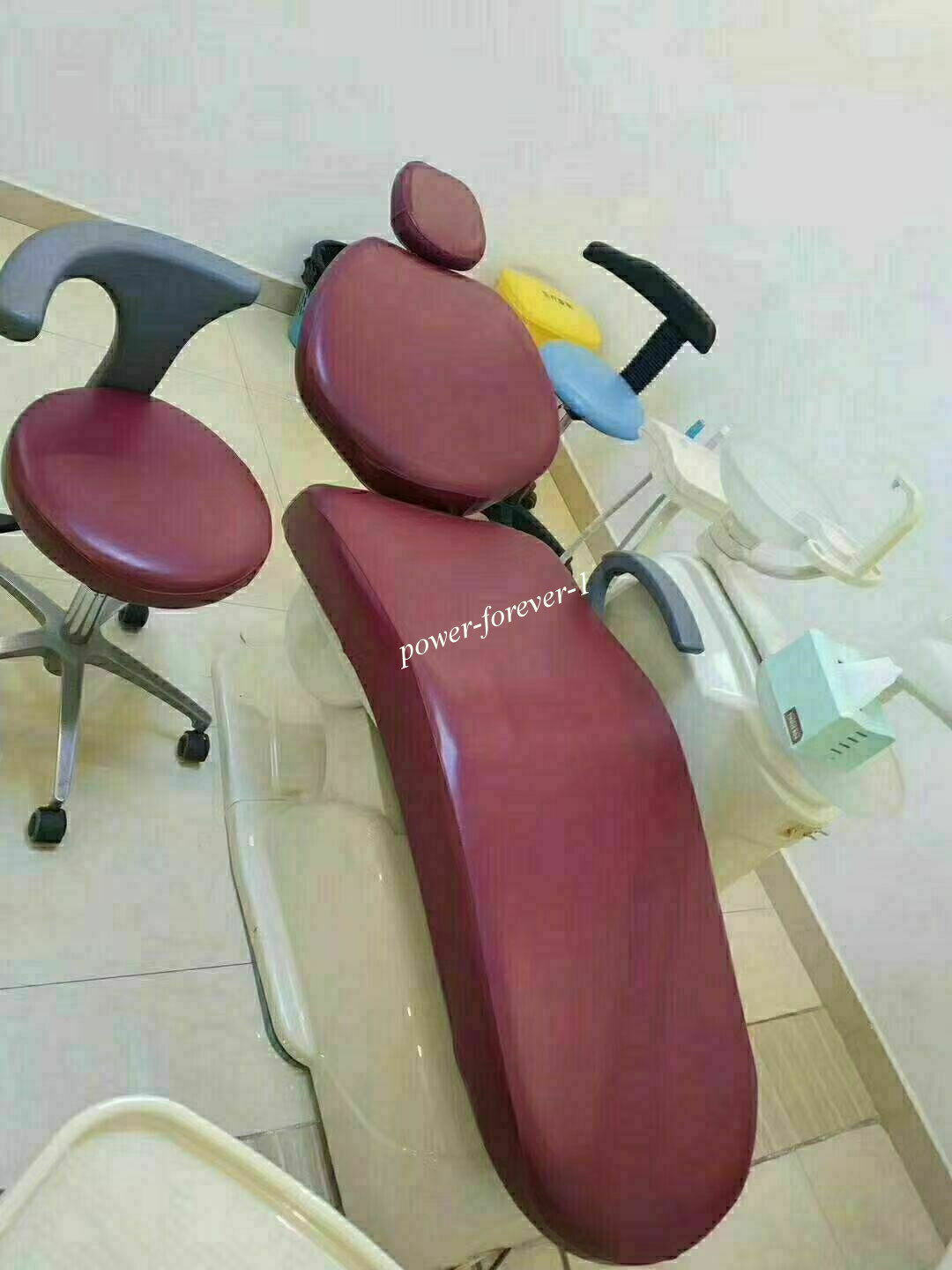 Dental Unit Chair Cover Full PU/CLOTH Dentist Stool Sleeves Waterproof 1Set
