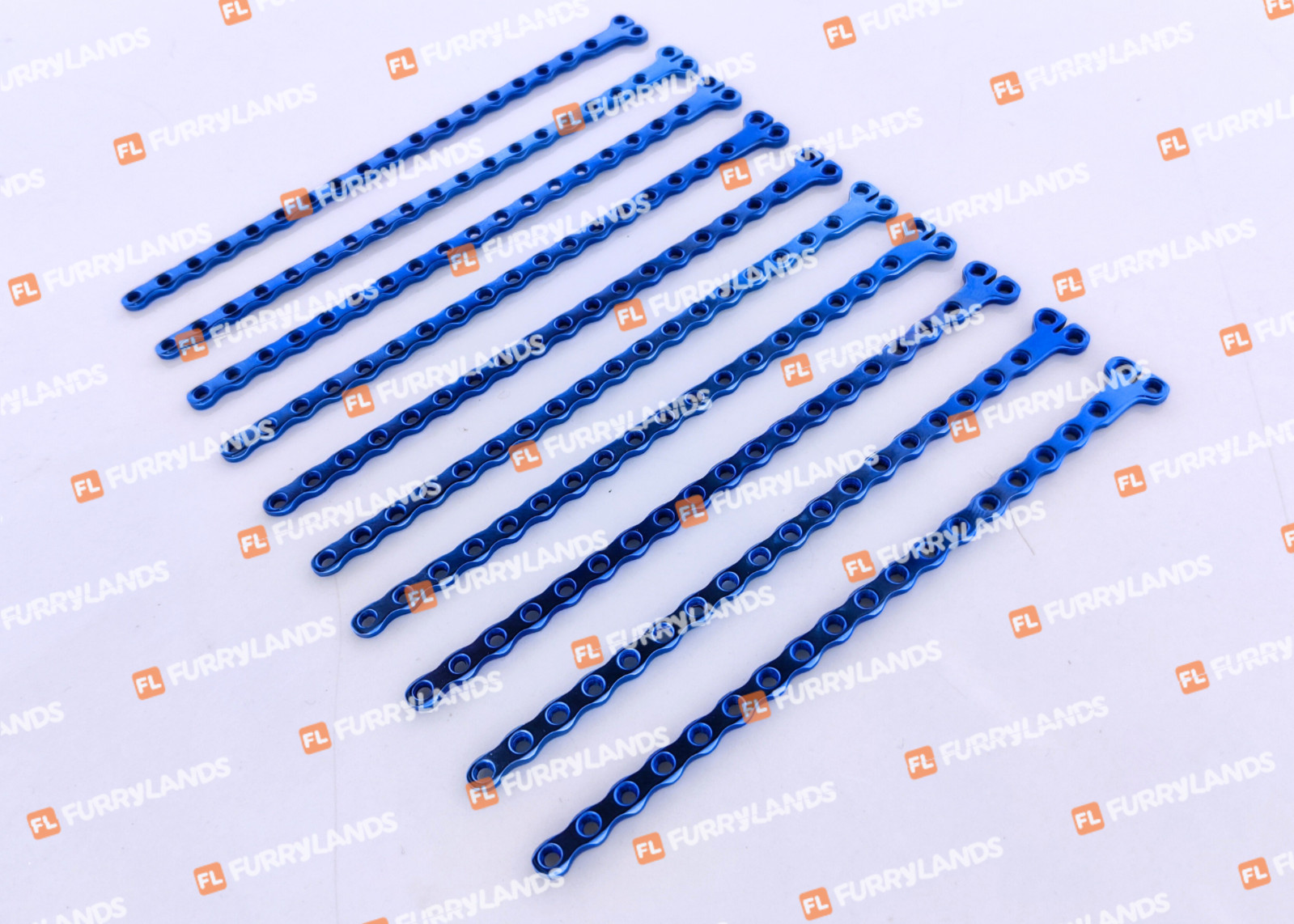 Veterinary ALPS T-Type Locking Plates Cuttable 10 Pcs Surgical Set Titanium