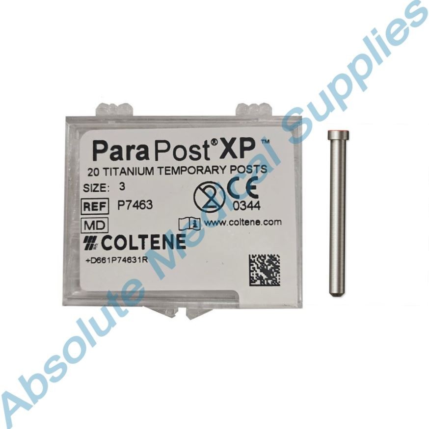*20-Pieces* Coltene ParaPost XP Titanium Temporary Posts Size-3 Brown P7463