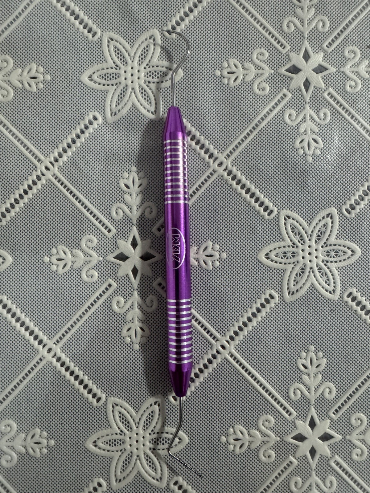 Dental Examination Kit Basic Hygiene TweezerMirror Explorer Cleaning Tool Purple