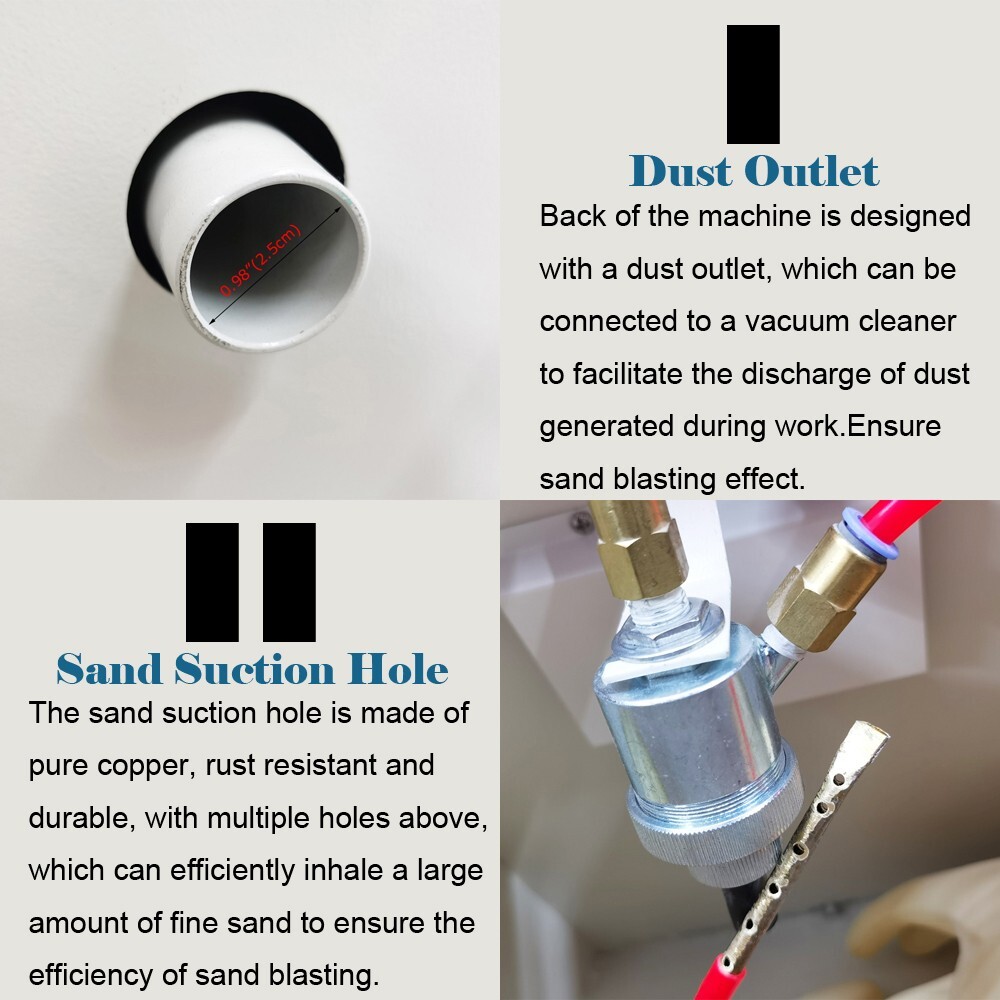 Sand Blasting Machine Automatic Circulation Sandblaster Dental Lab Equipment