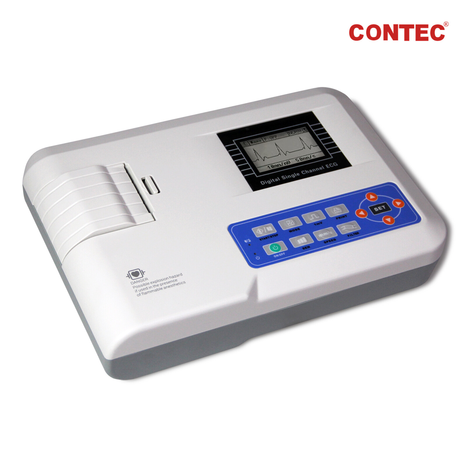 Digital 1-Channel Veterinary ECG machine Electrocardiograph Vet Cardiology USA