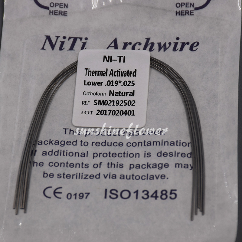 Dental Orthodonic Niti Heat Thermal Activated Rectangular Ovoid/Square/Natural