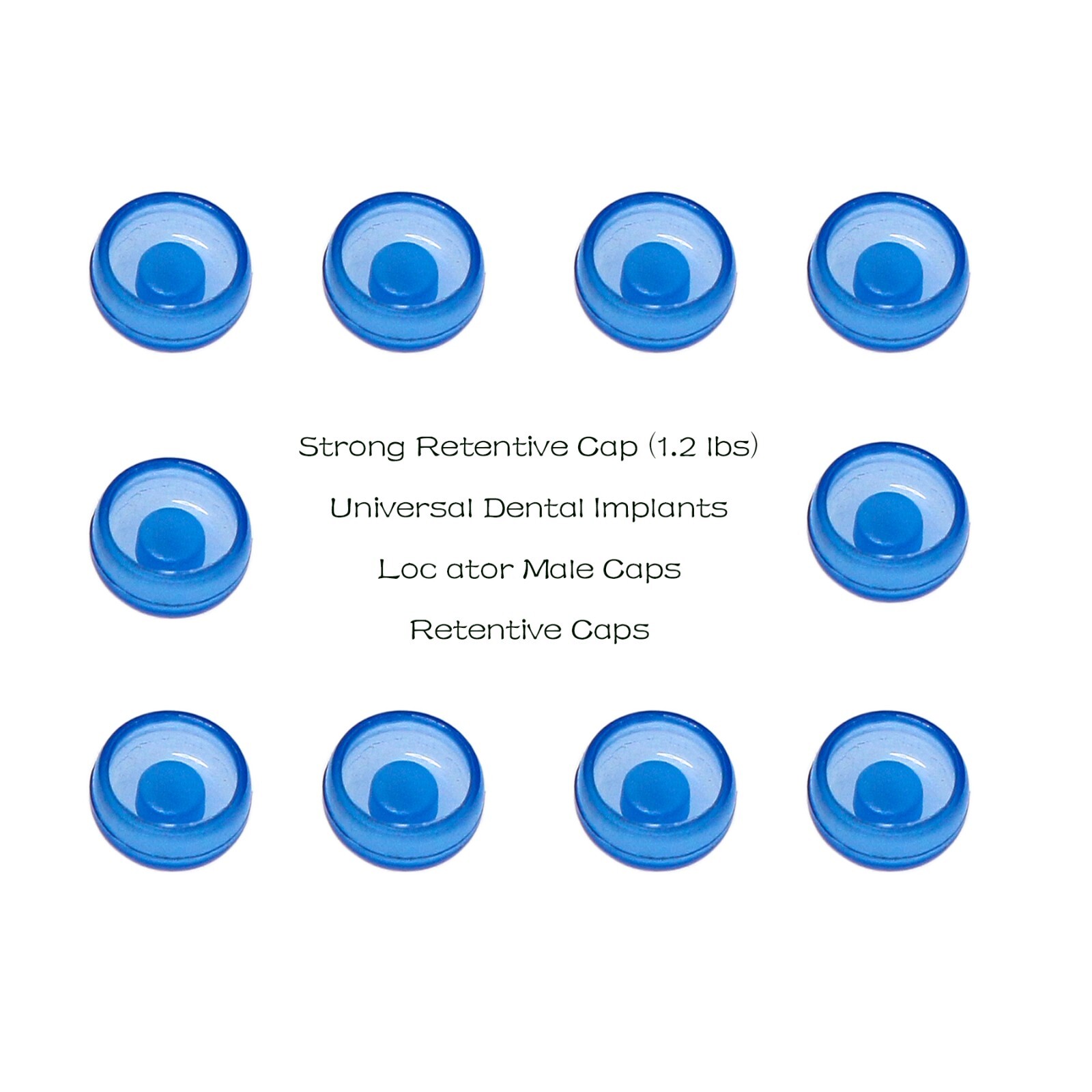 Universal Dental Locator Abutment Retention Caps Inserts Set，4/10/20Pieces