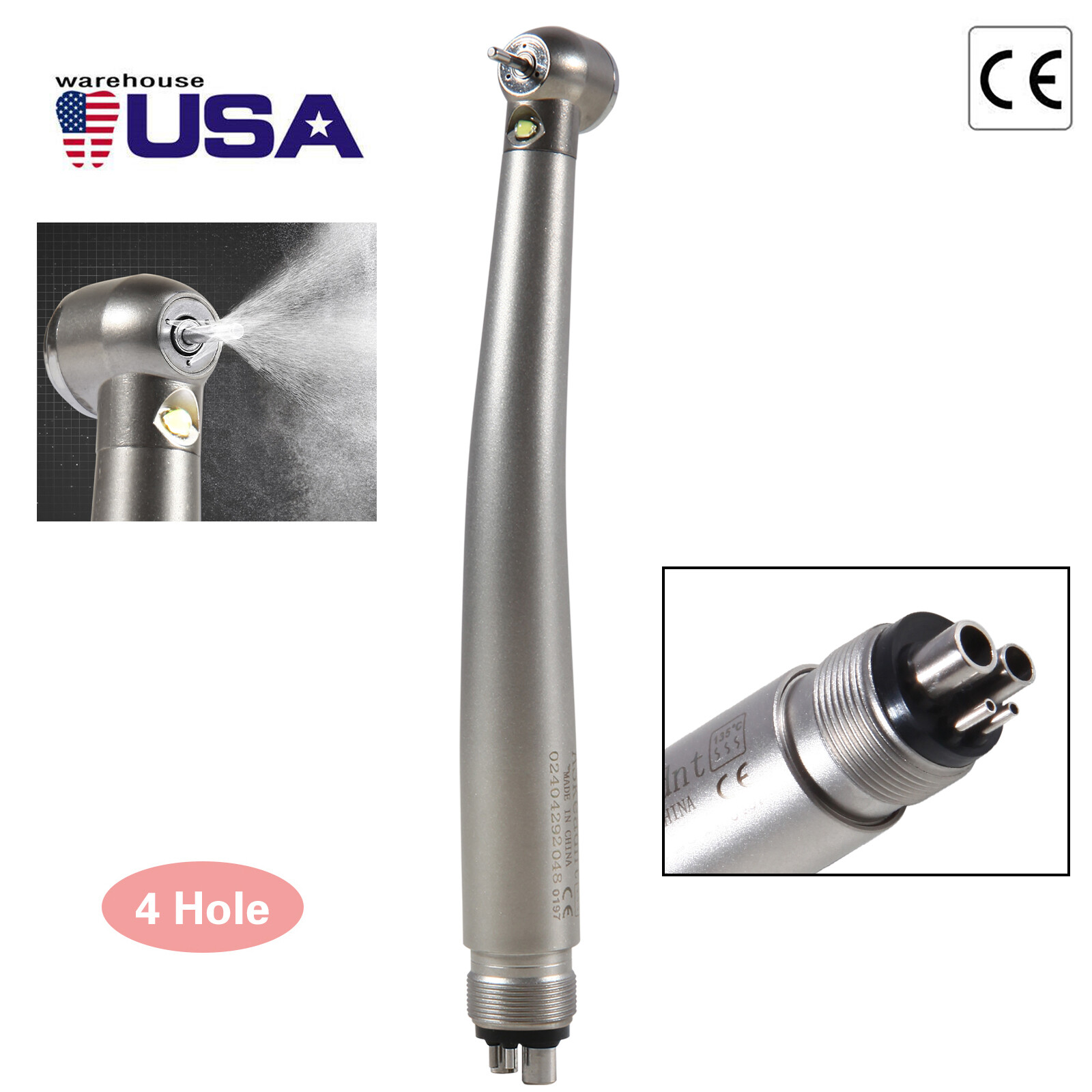 Dental Fiber Optic LED E-generator High Speed Handpiece 4H Connection Y