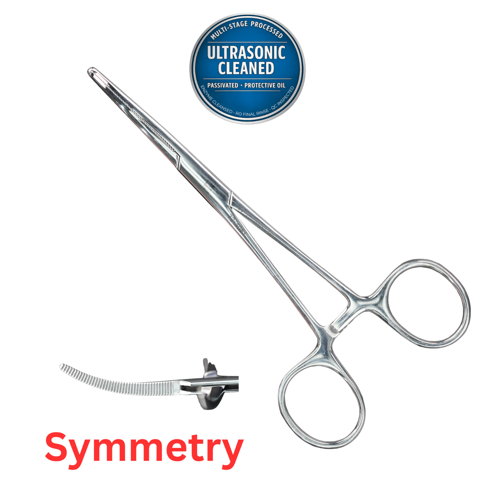 Symmetry 32-4061 Rochester-Pean Hemostatic Forceps, Curved, Serrated, 140mm 5.5″