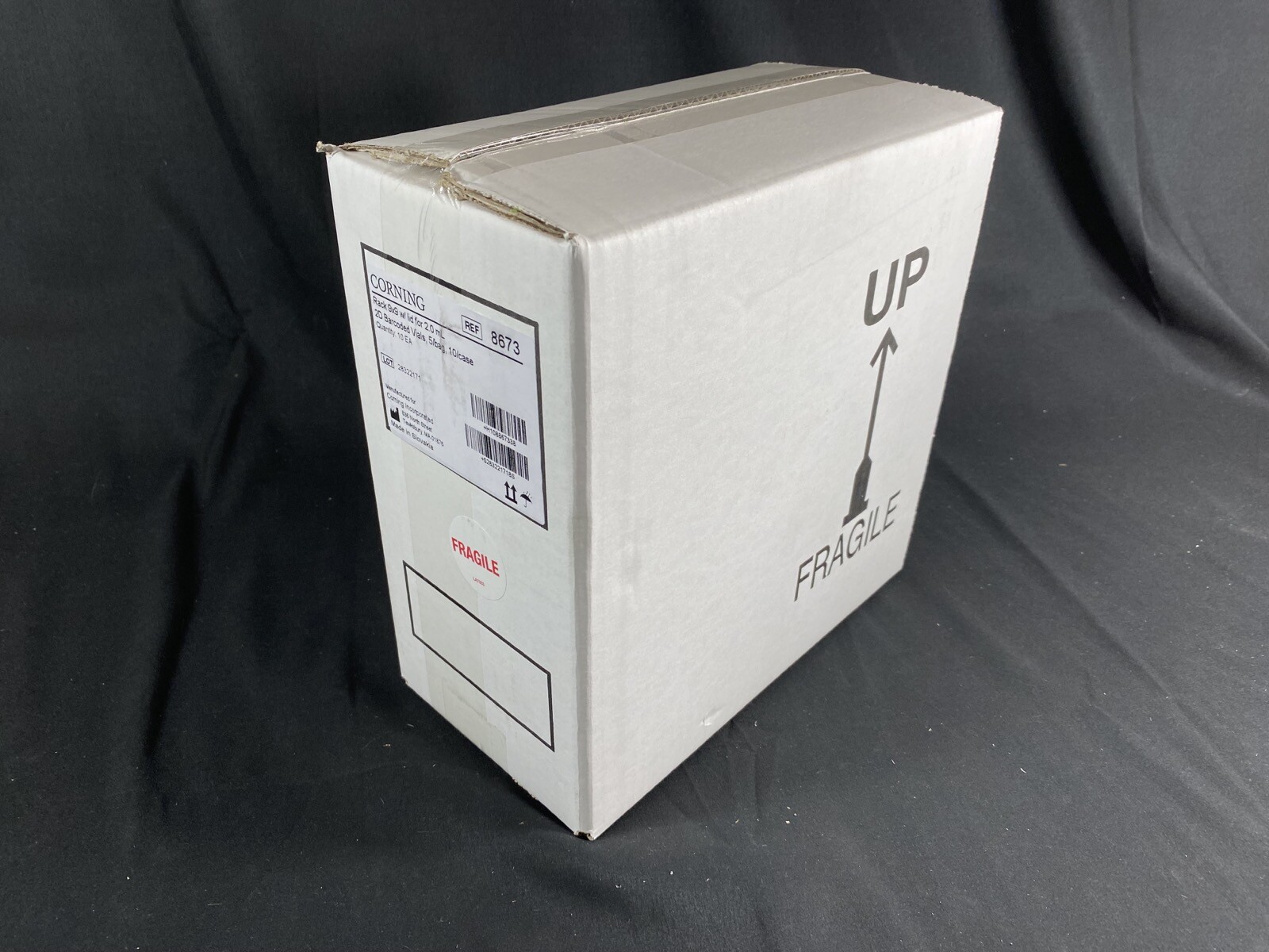 CORNING Rack 9×9 W/ Lid Polycarb 2.0mL Cryogenic Vial Storage Box 8673 (10/Case)