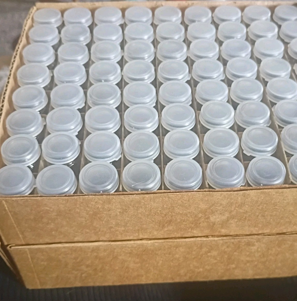 Vintage Wheaton 3‑Dram Snap‑Cap Bottles Lot of 72 w/ Original Box NOS Lab Vials