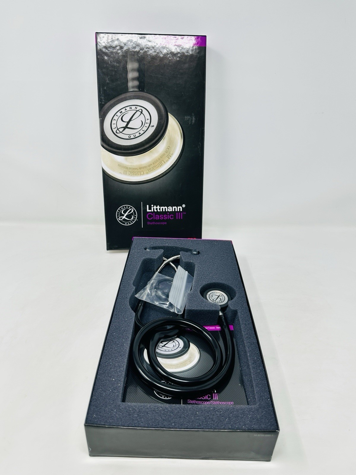 3M Littmann Classic III 27″ Monitoring Stethoscope – Black Edition NEW