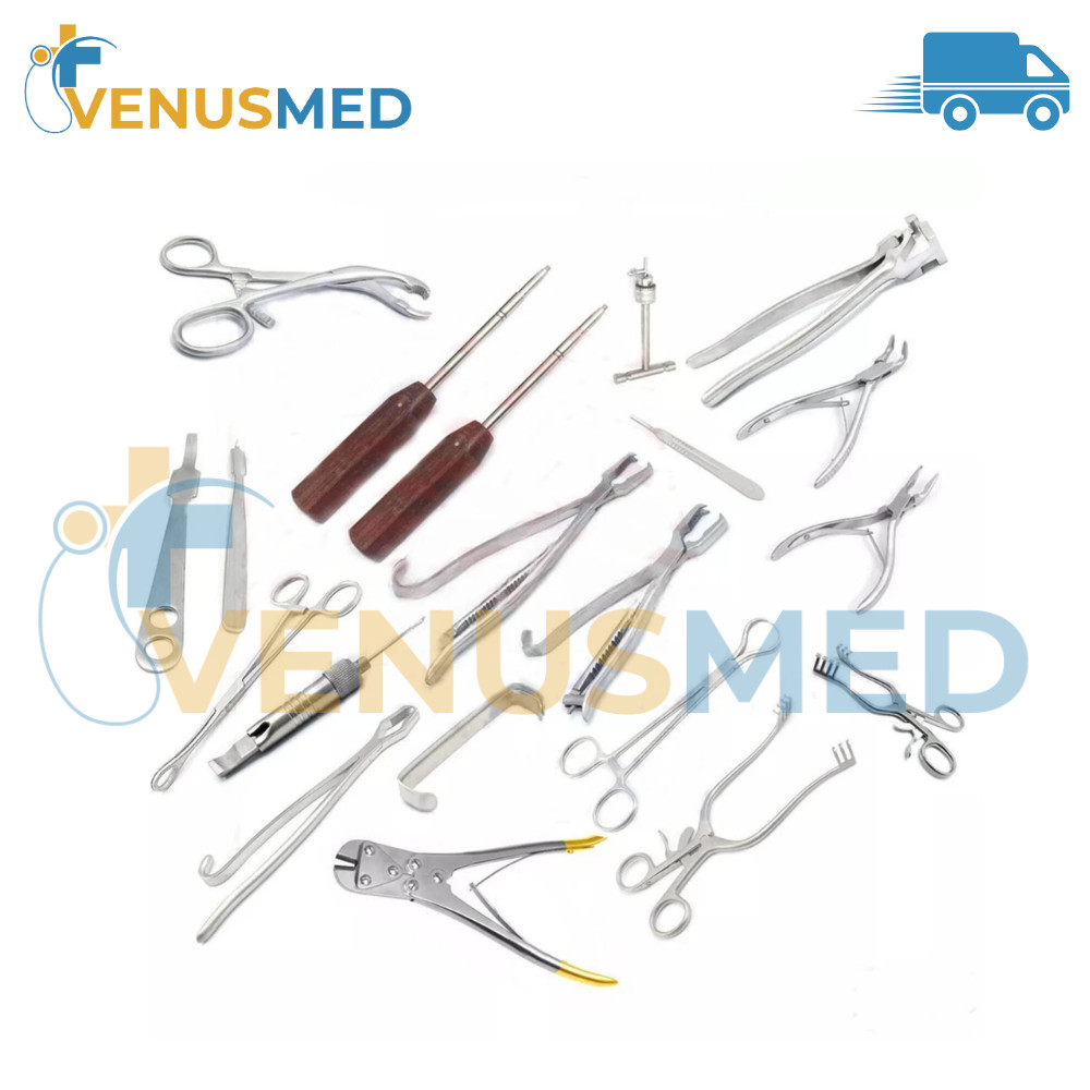 Complete 27-Piece Orthopedic Surgery Instrument Set – Custom Crafted
